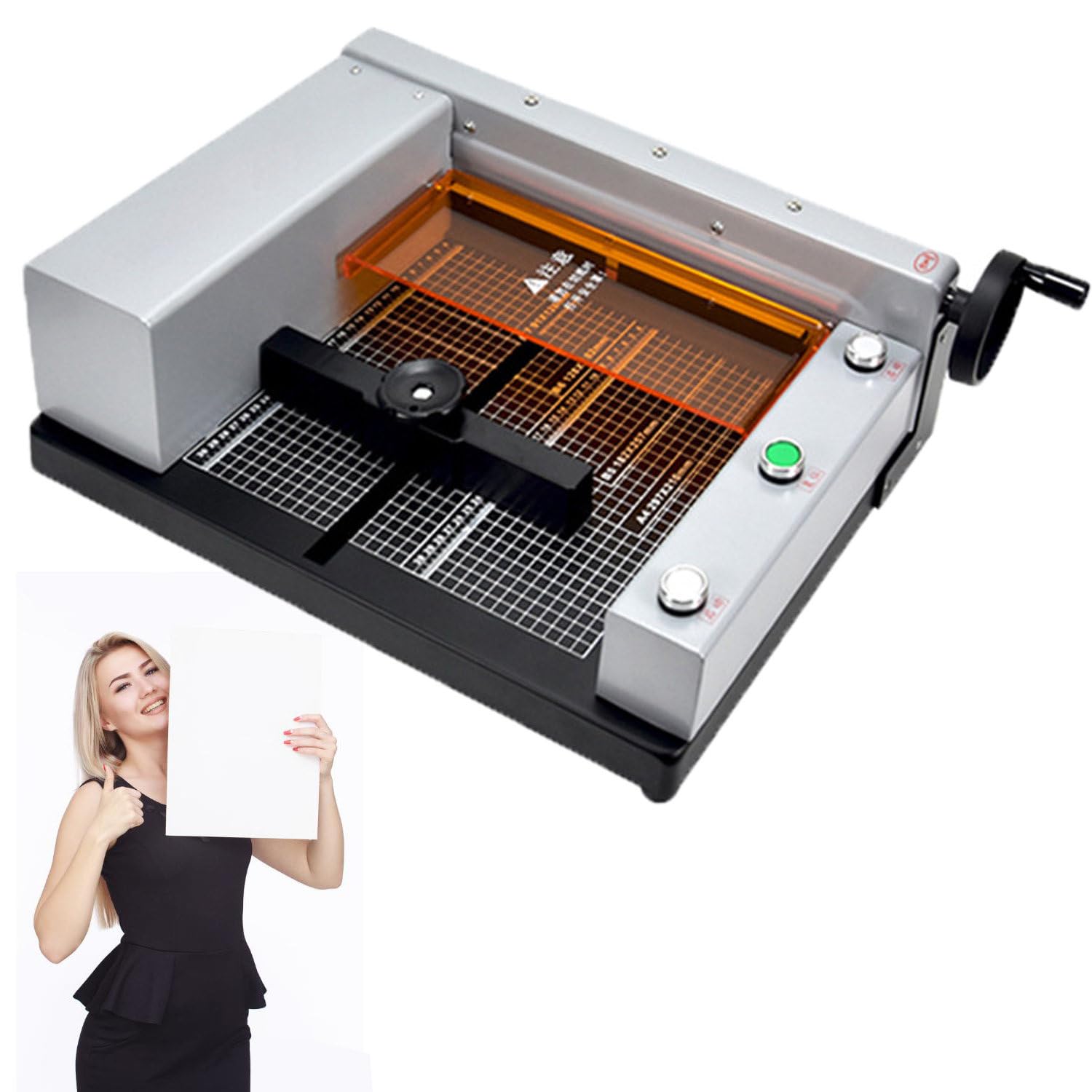 Tagliacarte elettrico, completamente automatico, resistente, per A4 e pelle, dispositivo di taglio di precisione per ufficio e artigianato