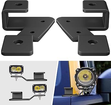 Aluminum Alloy a-Pillar Pod Headlight Bracket Ditch Light Mount Bracket Led Light Bar Holder Compatible with Ford Bronco 2021 2022 2023 2024 2025