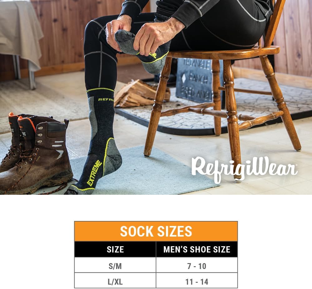 RefrigiWear Merino Wool Moisture Wicking 9-Inch Performance Boot Socks - Image 2