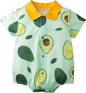 Yixius Twins Bodysuit Baby Brother Sister Matching Outfits Infant Boys Girls Ruffle Sleeve Avocado Romper - Buy now