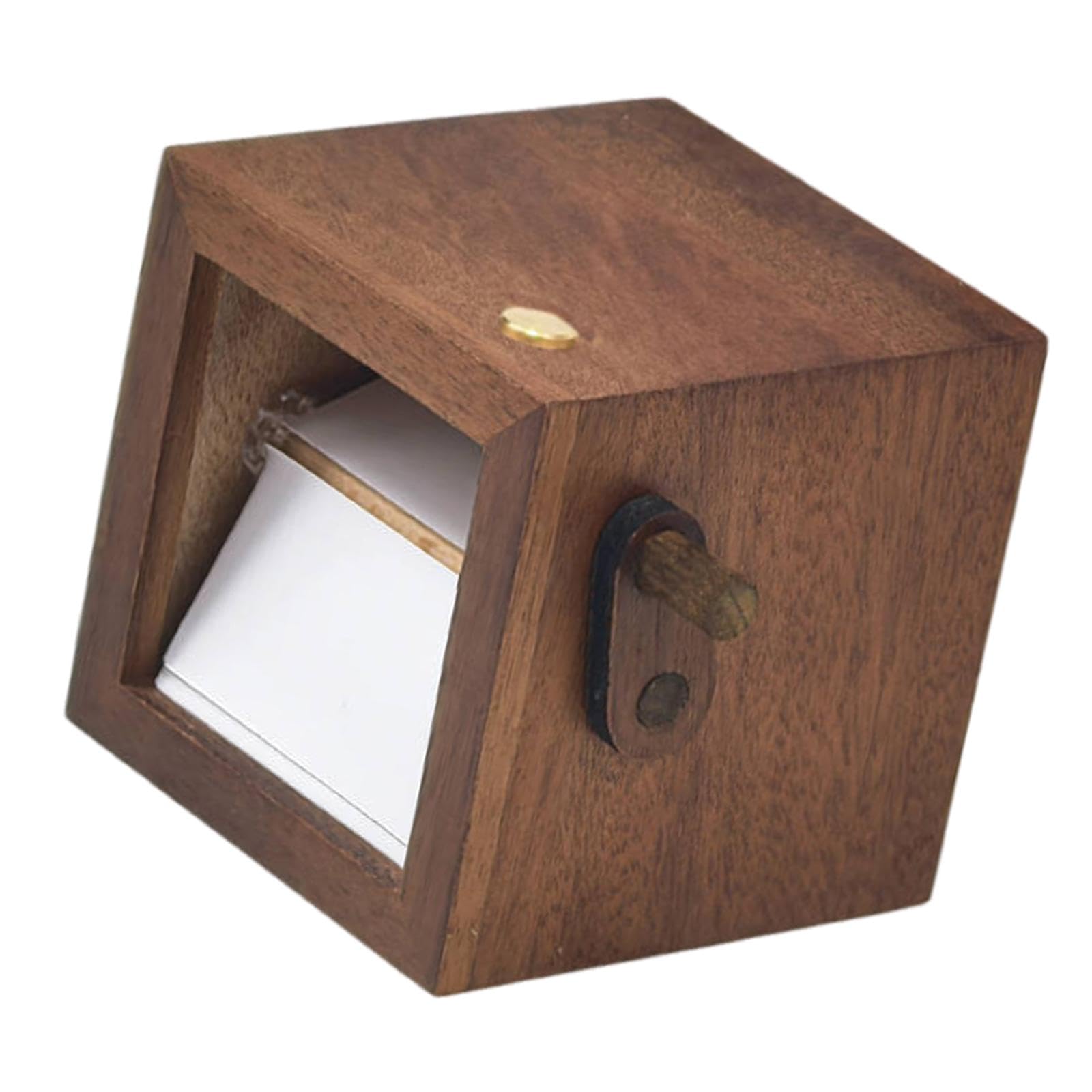 Álbum de Fotos Flipbook Portarretratos de Animación Manual de Madera con Luz Decorativa Regalar en Días Festivos Cumpleaños Y Ocasiones, Nogal Negro 16 Fotos, Individual