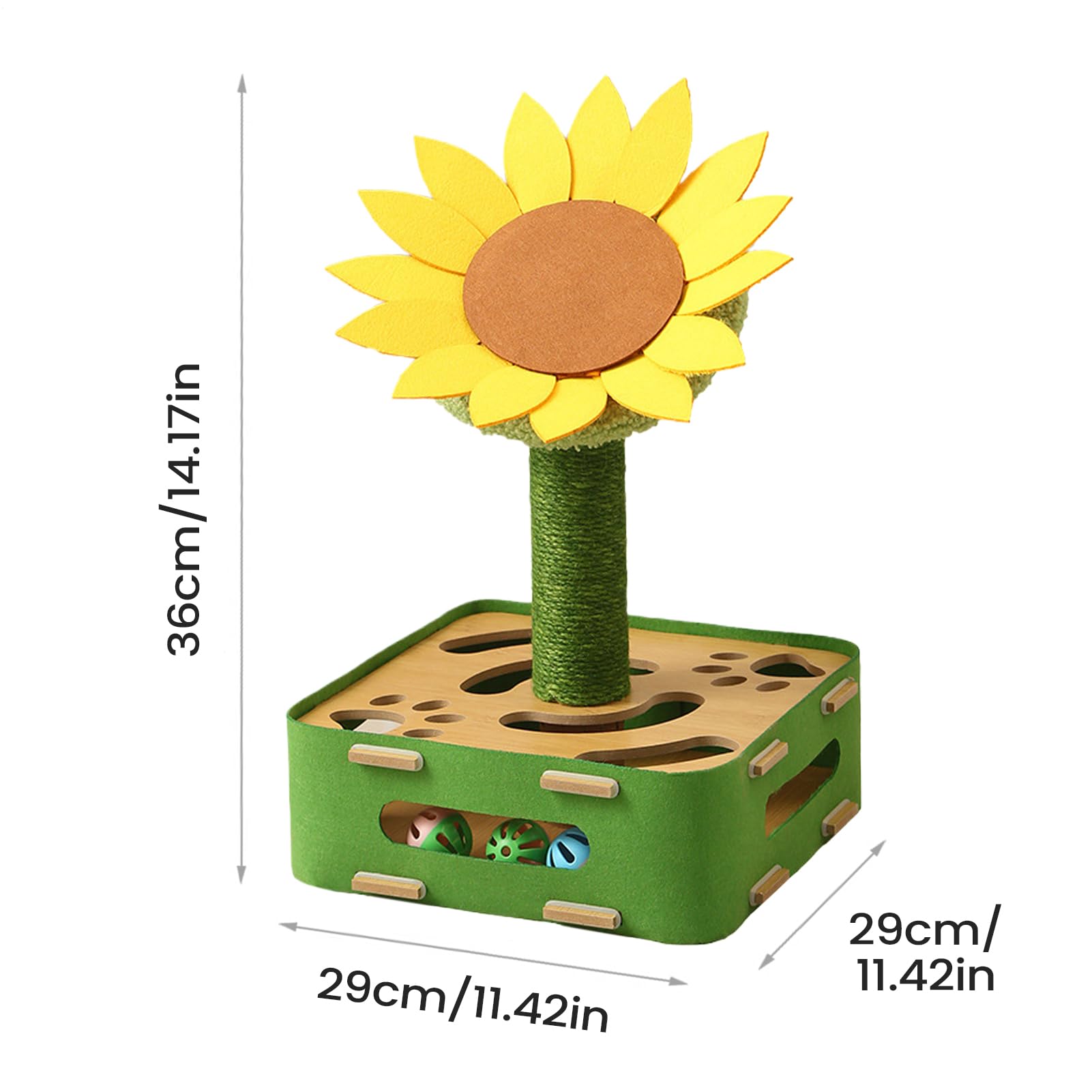Interaktives Katzenspielzeug Futterball Mit Sonnenblumen Design