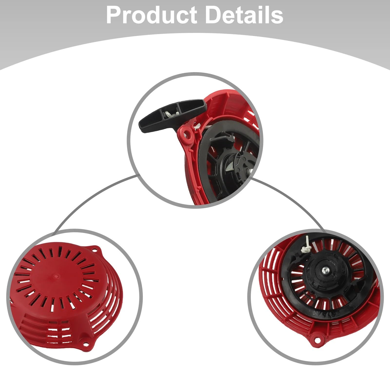 Arranque de Retroceso con Tirador, Compatible con Motores generadores GC135 y GC160, Accesorios for cortacésped.
