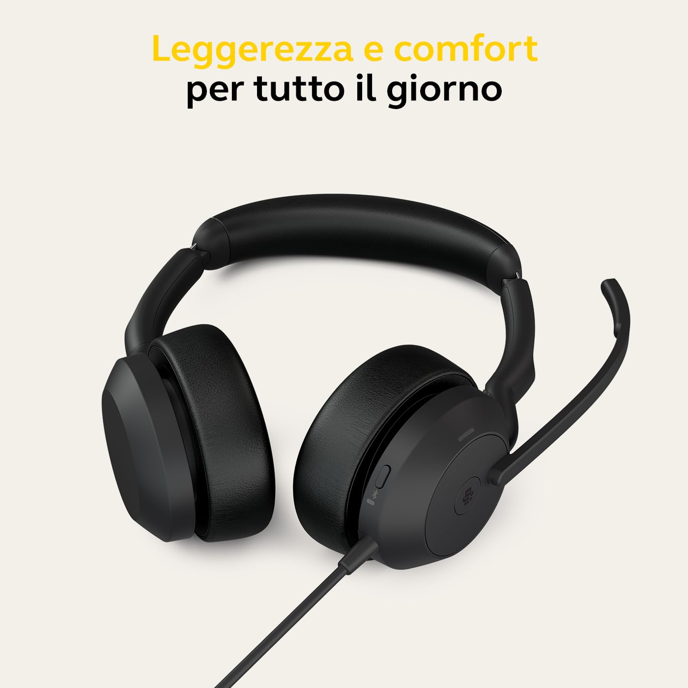 Jabra Evolve2 50 Cuffie Stereo cablate con Jabra Air Comfort, USB-A, Tutte le piattaforme, Stereo, Evolve2 50
