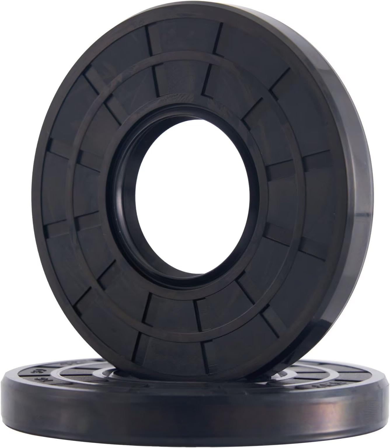 XiKe Oil Shaft Seal, Lip Seals, TC 48x68x8mm Nitrile Rubber Cover Double Lip with Spring, Oil Seals for Bearing Shafts,Rotating Shafts,etc., Black Pack of 2