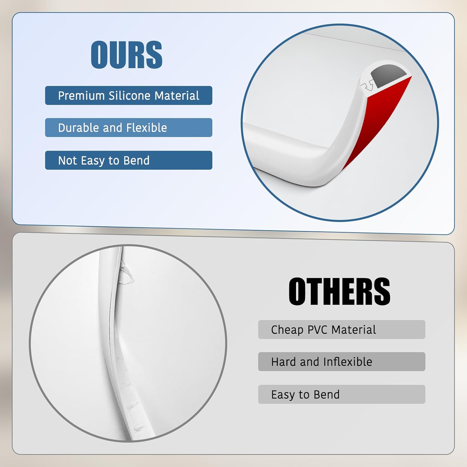 Silicone Wall Wire Hider, Side Open Wire Covers for Cords on Wall, 20FT Self-Adhesive Flexible Cord Hider for Mounted TV, Home Office, Cavity 0.63" W x 0.31" H