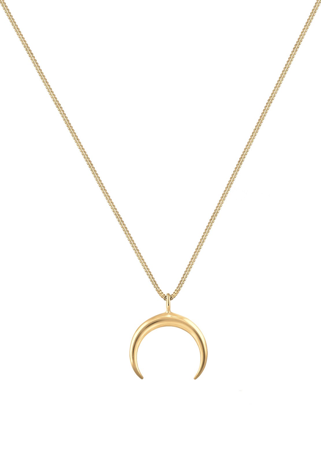 Elli Damen Halskette mit Sichel Mond Anhänger Astro in 925 Sterling Silber 45 cm lang