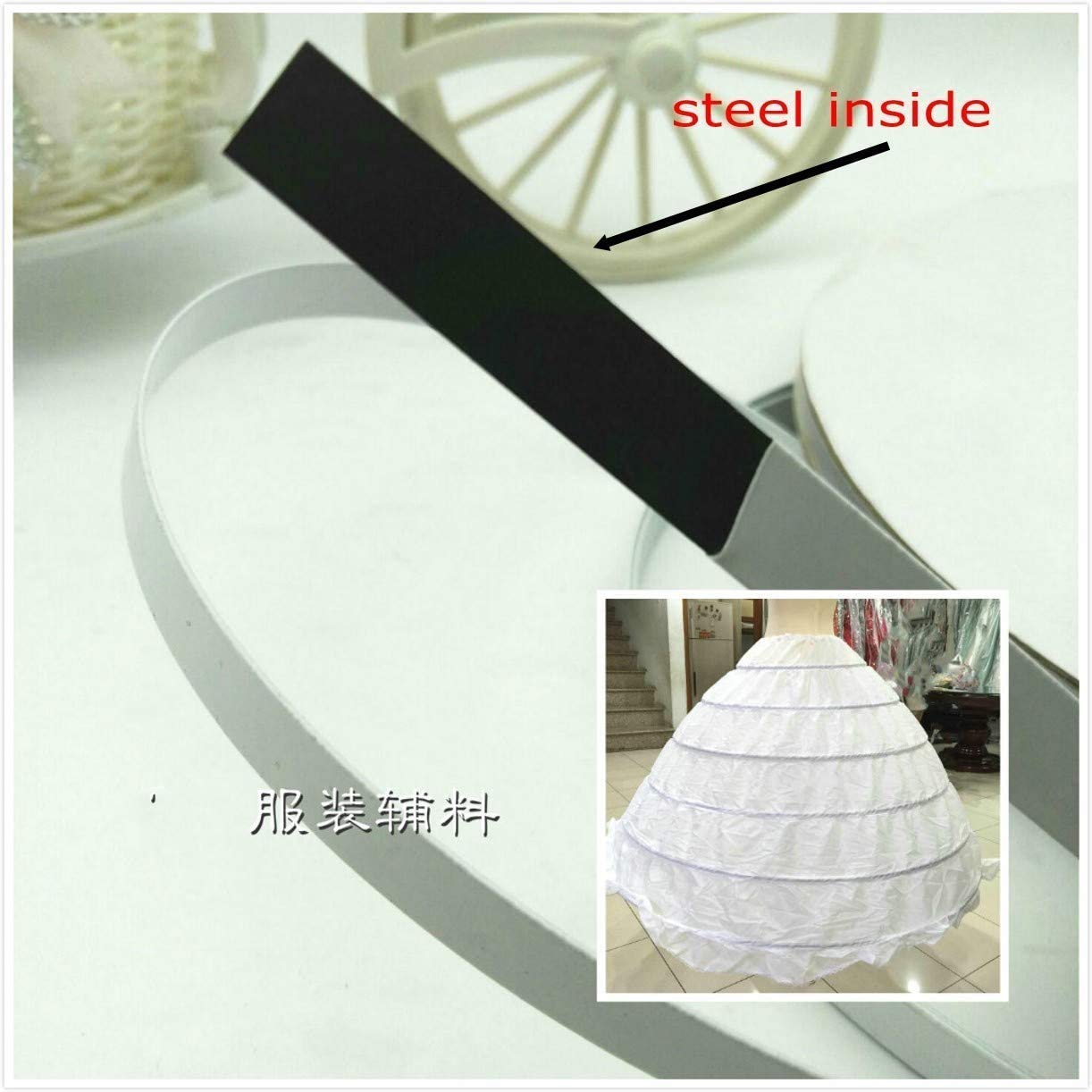 Corsetto Nero E Rosso Stecche Colletto Camicia Corpetto Nero Stecche Per Corsetti PP, 1 Rotolo 4 Mm X 20 Iarde, Stecche Per Corsetti Colla Morbida Per Abiti Sposa, Creazioni Fai Te, Borse