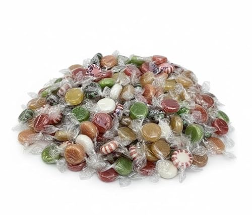 Caramelo duro original de menta Starlight envuelto individualmente (caramelos de mezcla de Navidad, 1 libra)