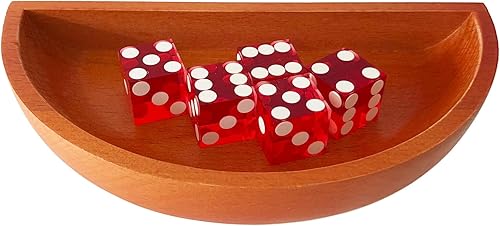 Miniatura 3 de Yuanhe Bandeja de dados para dados de madera - Soporte de madera para dados de casino, bolsa de almacenamiento para mesa de juego de dados