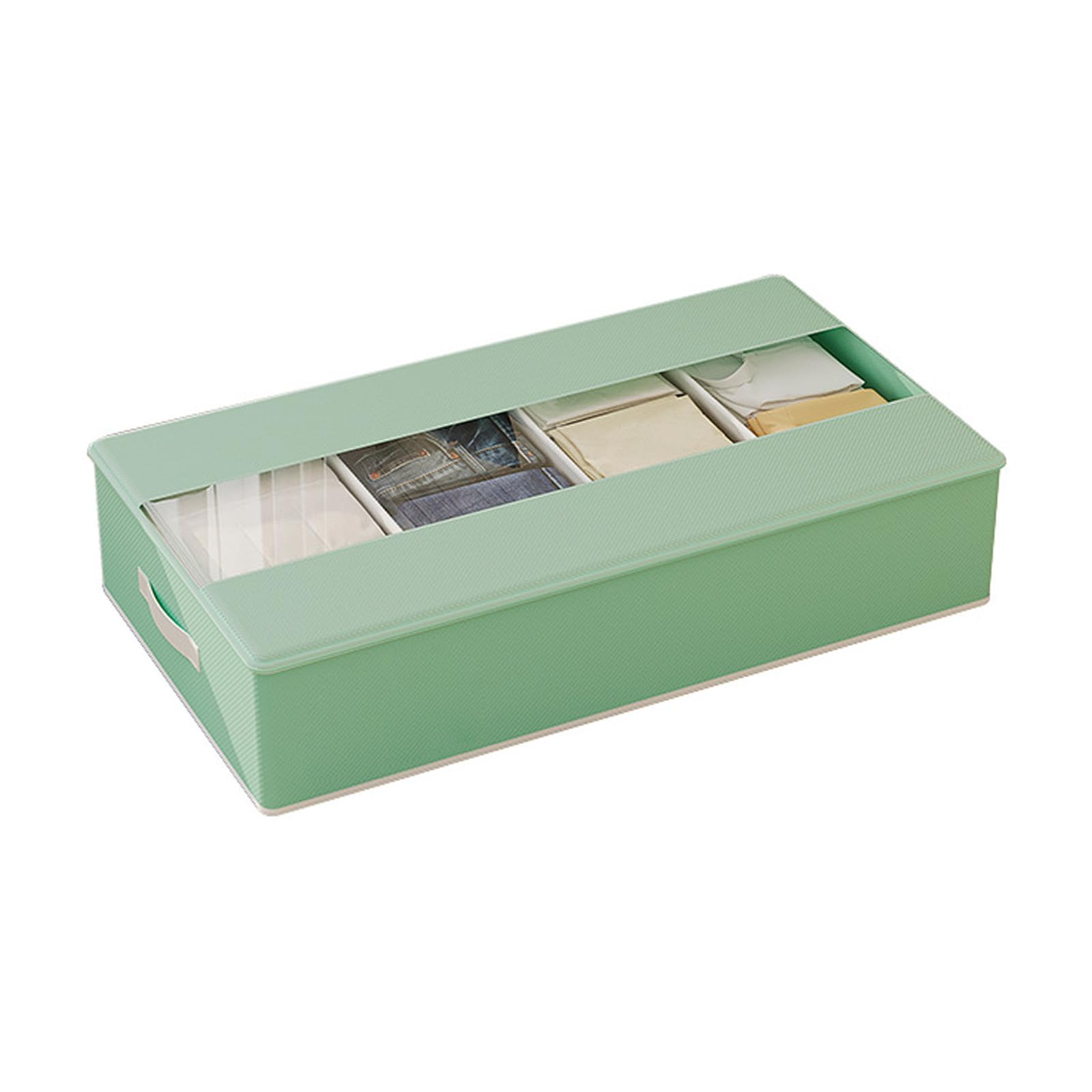 HDOYTXXM Multipurpose Underbed Storage Organizers with Sturdy PVC Covers Large Capacity Each for Efficient Space Saving Bed Storage Bags