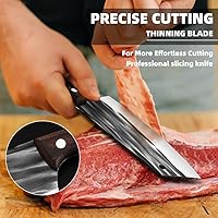 Vista 2 de 5Cr15 Stianless Steel Chef Knives Forging Hammer Finished Blade Kitchen Butcher Knife Meat Vegetable Chopping Knife for Home&Restaurant (7.5 Inch)