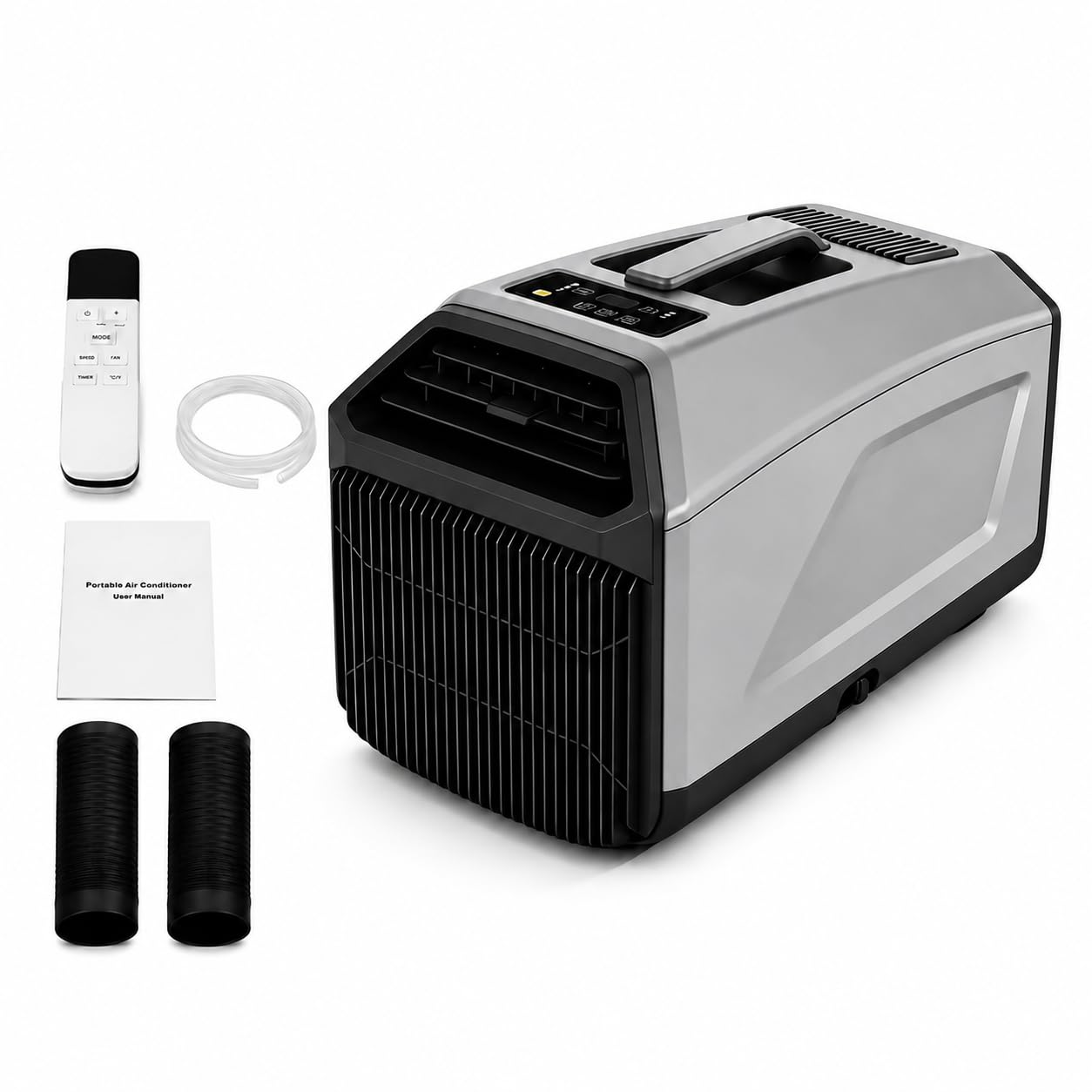 KPOUYYDS Camping Air Conditioner, Portable AC Unit - 4500/5100 BTU Dual Hose RV Cooler, 330W Low Wattage, 36dB Quiet Mode for Tent, Van Life, Truck Cabins, Off-Grid 4500BTU/AC