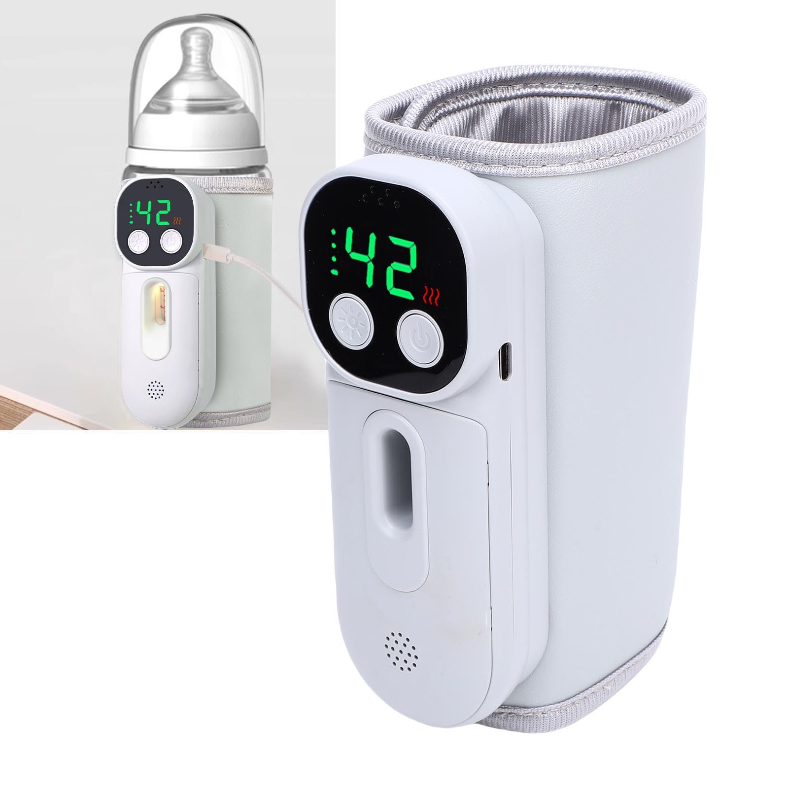 FILFEEL Scaldabiberon Cordless da 18 W con Batteria Ricaricabile da 8000 MAh – Scaldabiberon Portatile da Viaggio, Riscaldamento a Temperatura Costante per Neonati e Bambini Piccoli, Adatto Alla