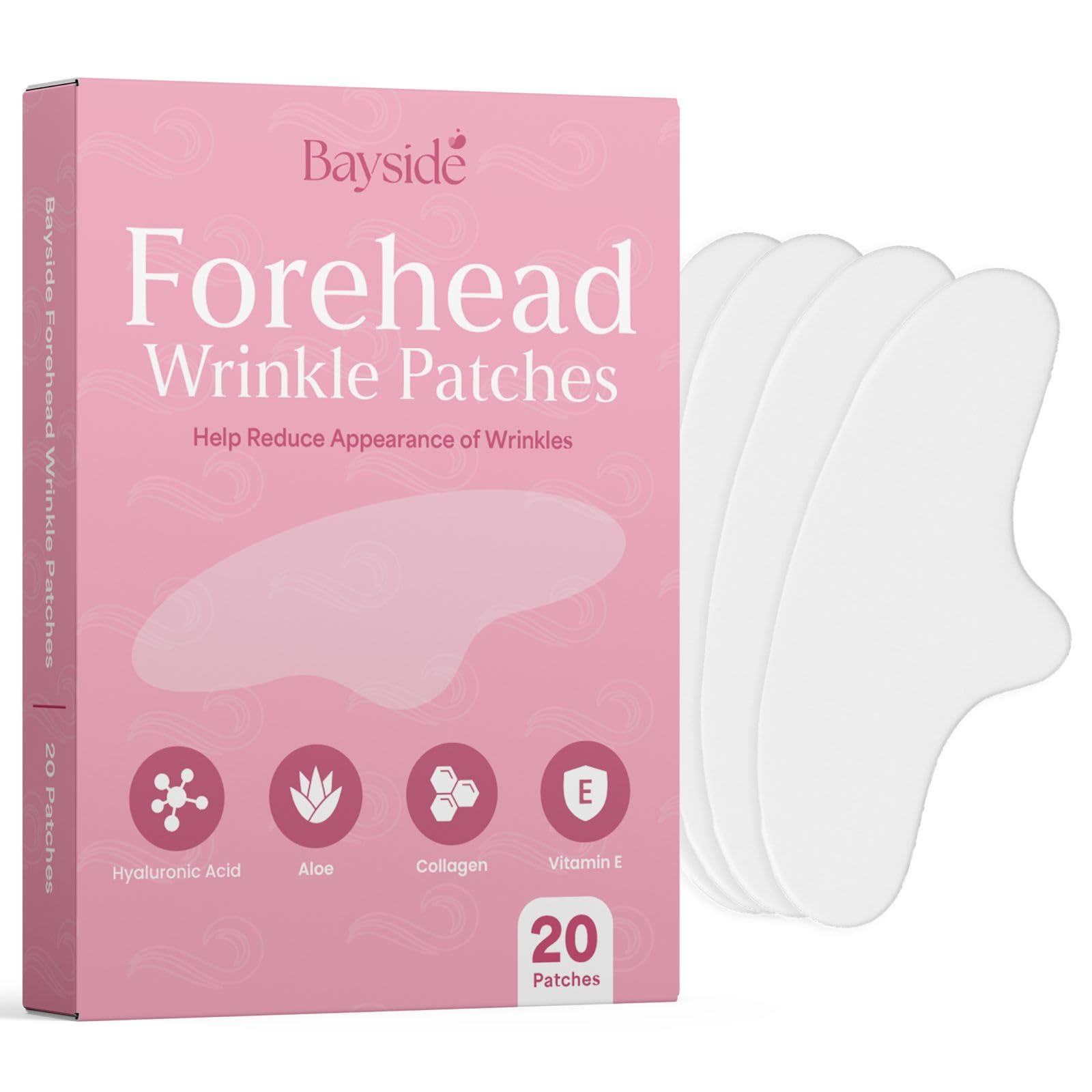 Forehead Wrinkle Patches | Anti-Wrinkle Facial Patches for Fine Lines | Overnight Wrinkle Filler & Deep Line Treatment | Disposable Face Tape for a Youthful, Firmer, and Smoother Appearance | 20 Count