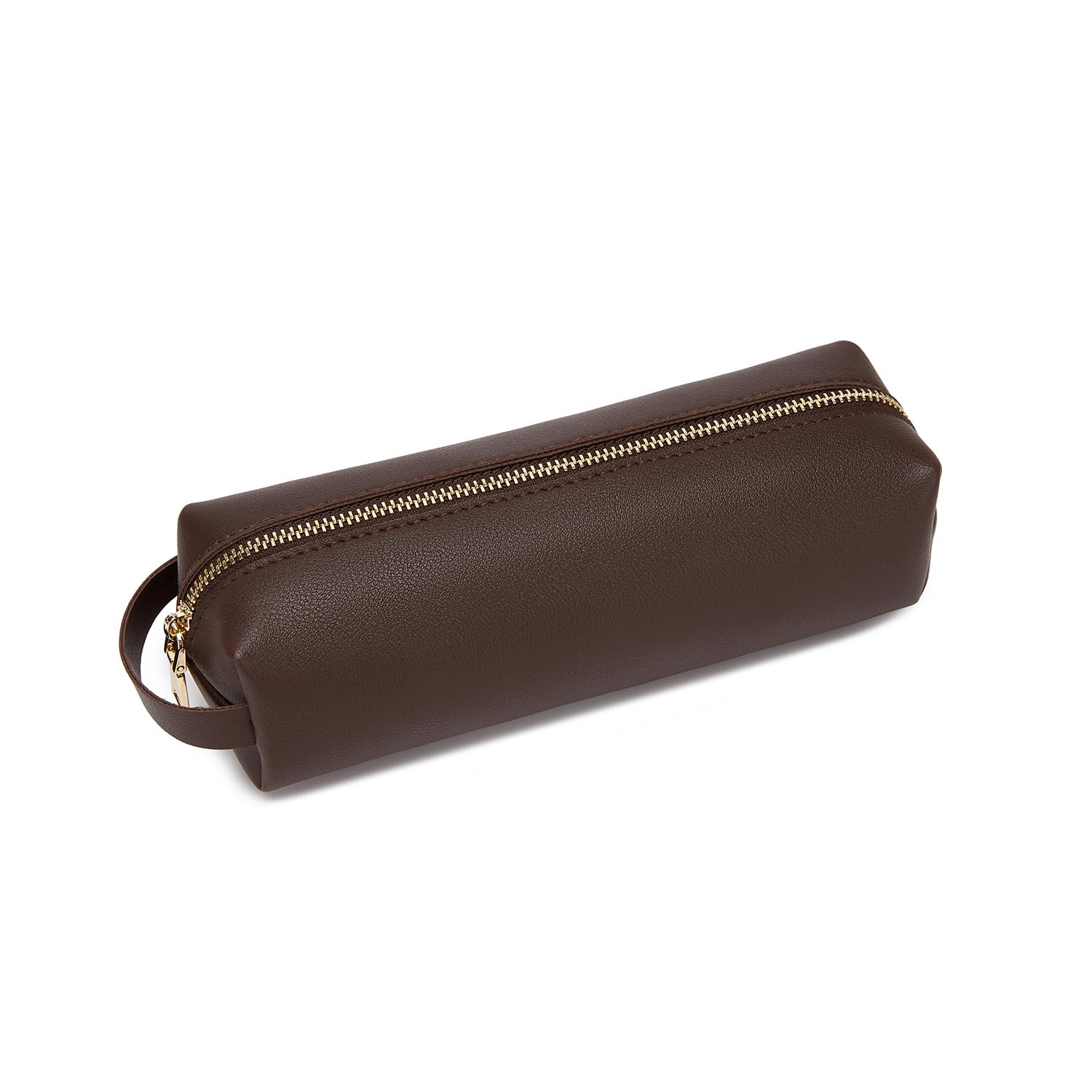 YONBEN School Pencil Case Pencil Pouch Bag with Zip (Dark Brown, FL)