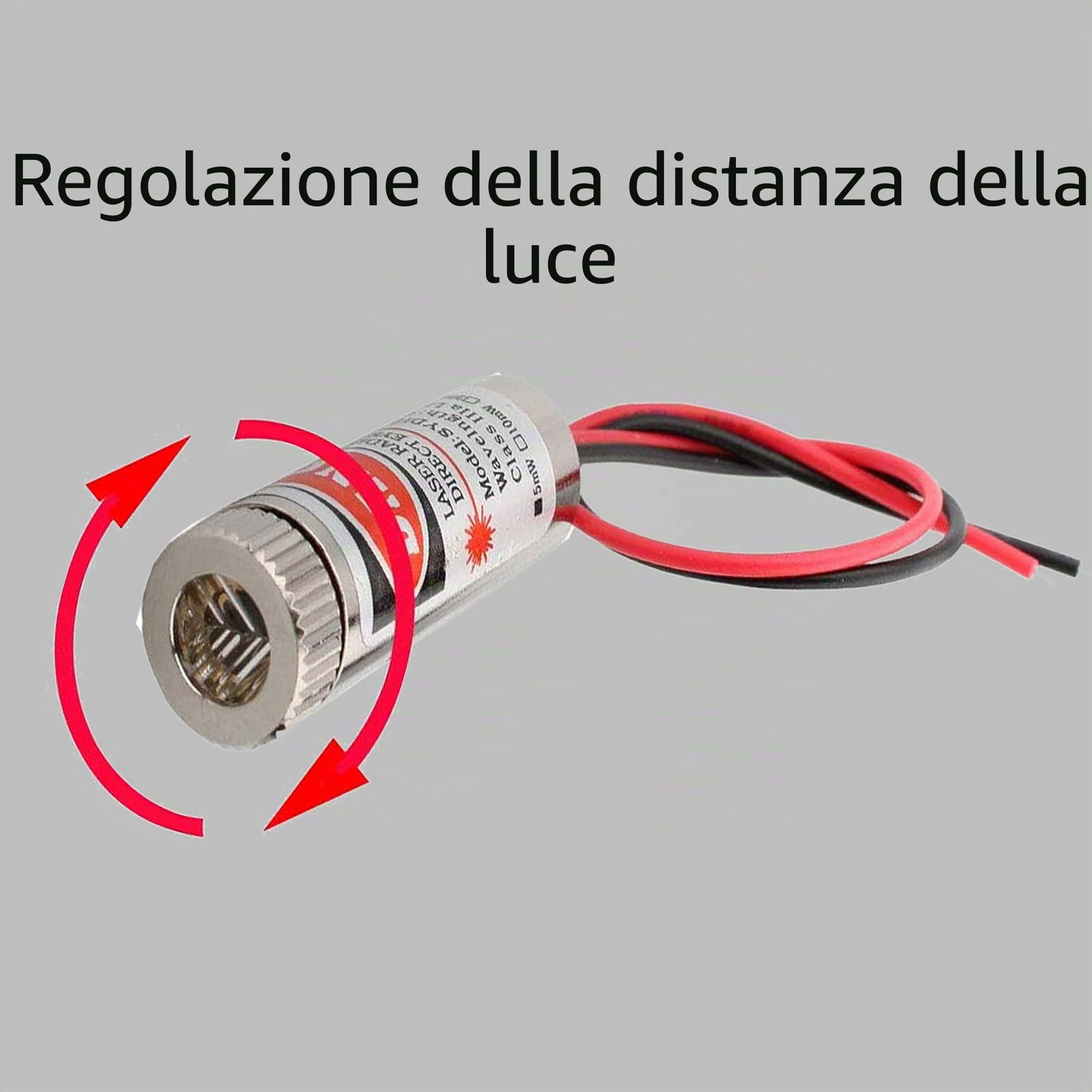 GERUI 4 pezzi moduli laser focalizzabili a croce laser a messa a fuoco regolabile laser rosso 3-5 V 650 nm con lenti in plastica, laser a croce, utilizzato per la correzione e l'allineamento di