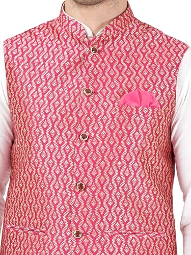 Image of Badoliya & Sons Men's Brocade Zari Nehru Jacket /Waist Coat