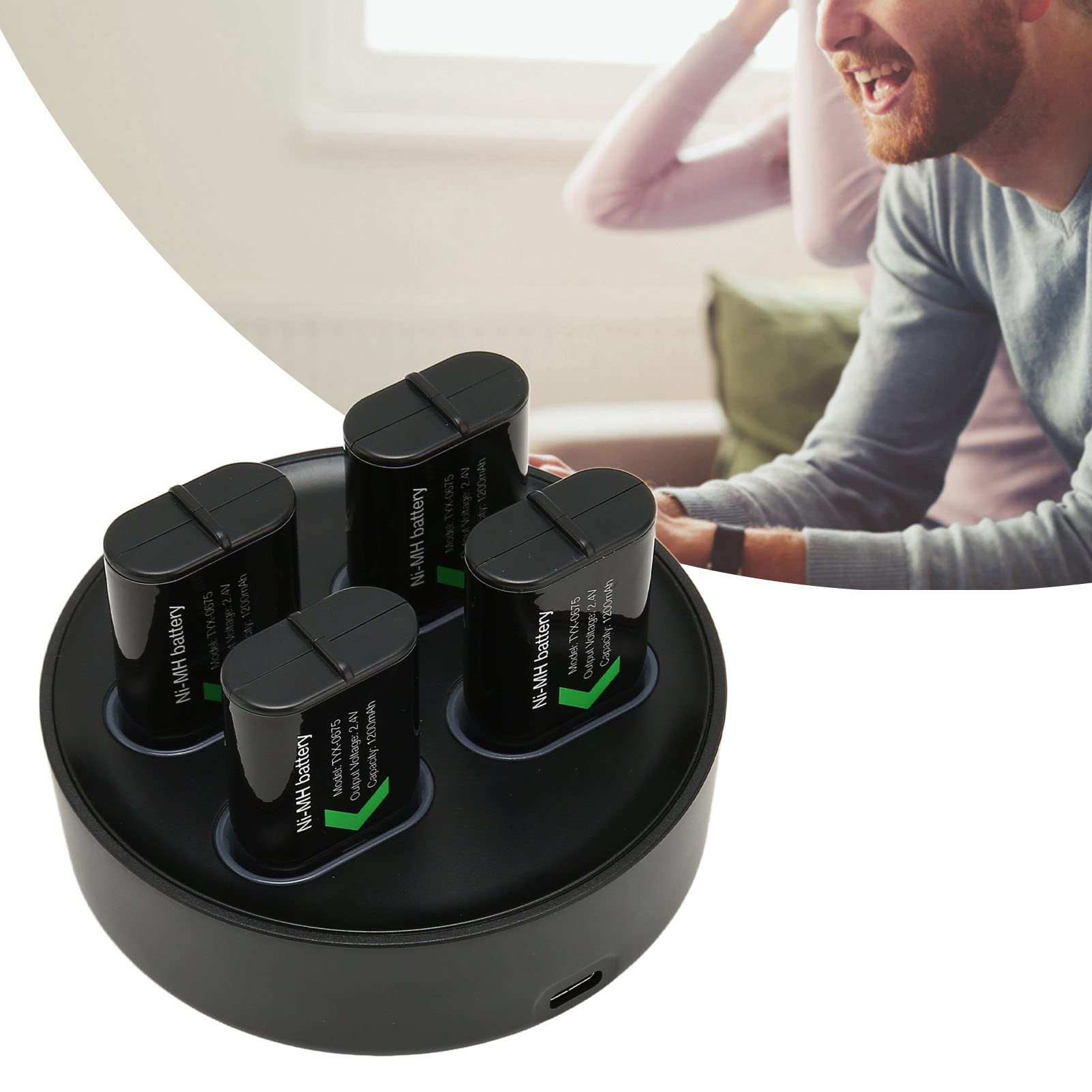 Annadue 4 Pacchi Batteria Ricaricabili da 1200 MAh con Caricabatterie perper ControllerSerie X/S