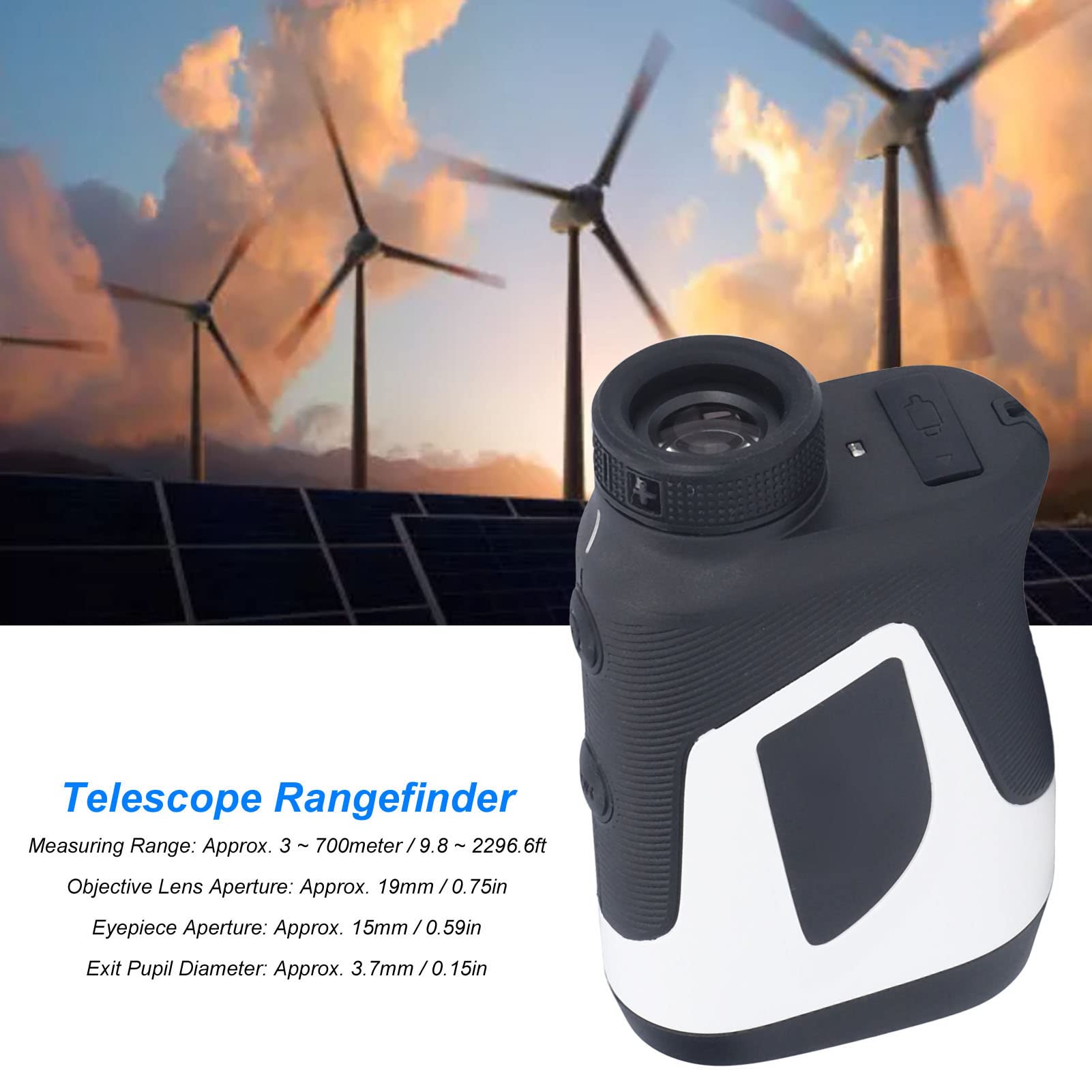 FRZY RANGEFINDER, Telémetro de caza de baja energía, Medición de distancia de alta precisión, Pantalla intuitiva de la jungla para electricidad