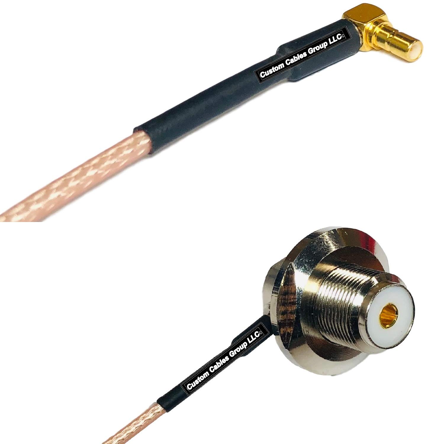6 feet RG316 SSMB Male Angle to UHF Female Angle Bulkhead RF Pigtail Coaxial Cable