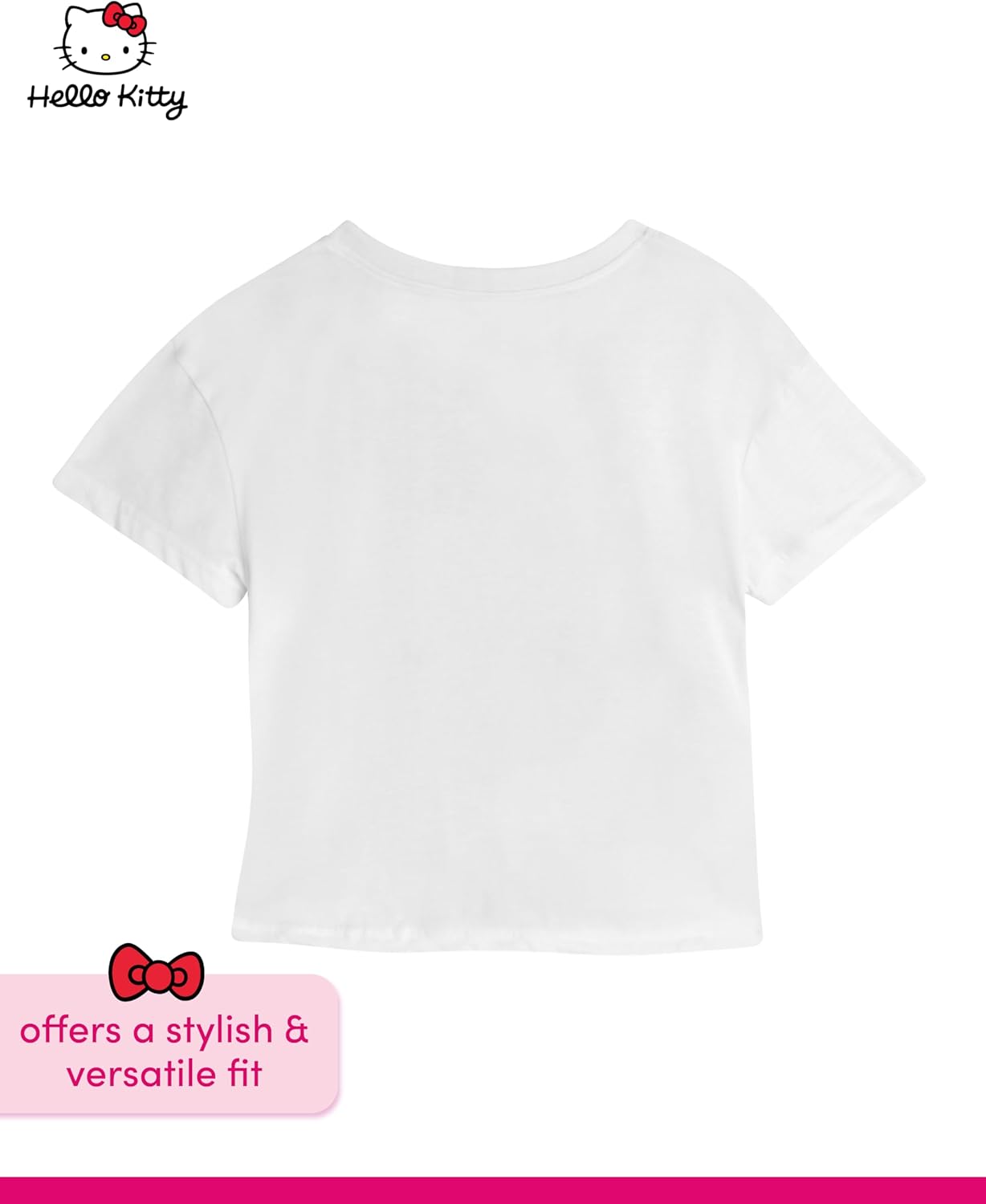 Hello Kitty Girls Shirts - 2 Pack Cotton Blend Short Sleeve Tops - Crewneck Cute Graphic Girls Tee Shirt Pack - Image 6