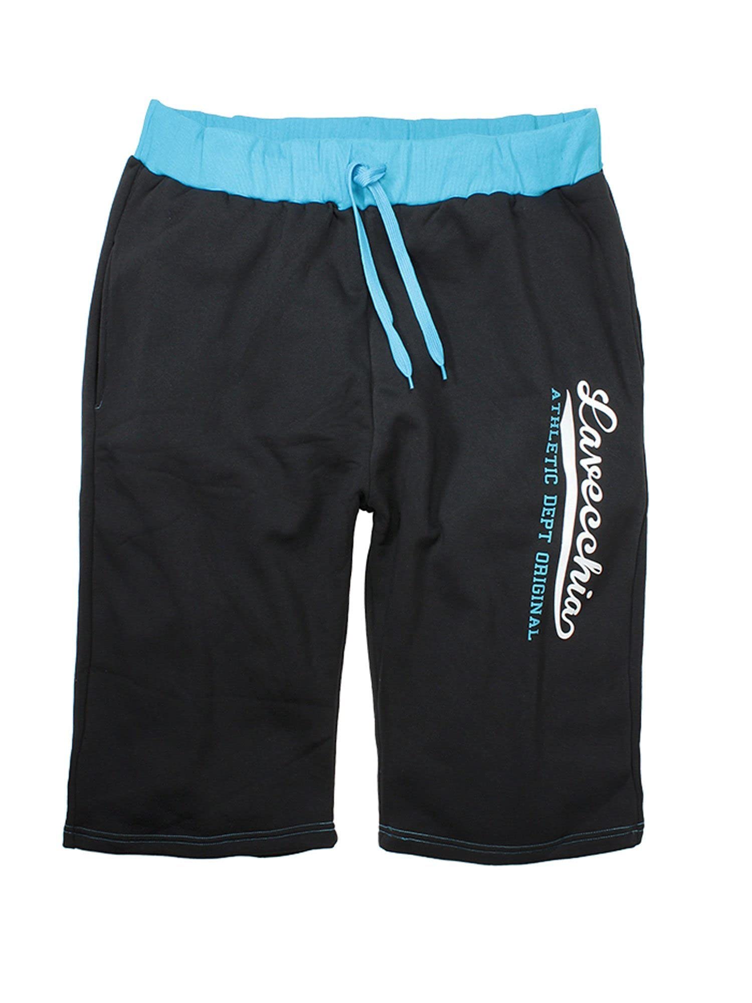 Lavecchia Men's Bermuda Shorts Turquoise-Black Big Sizes