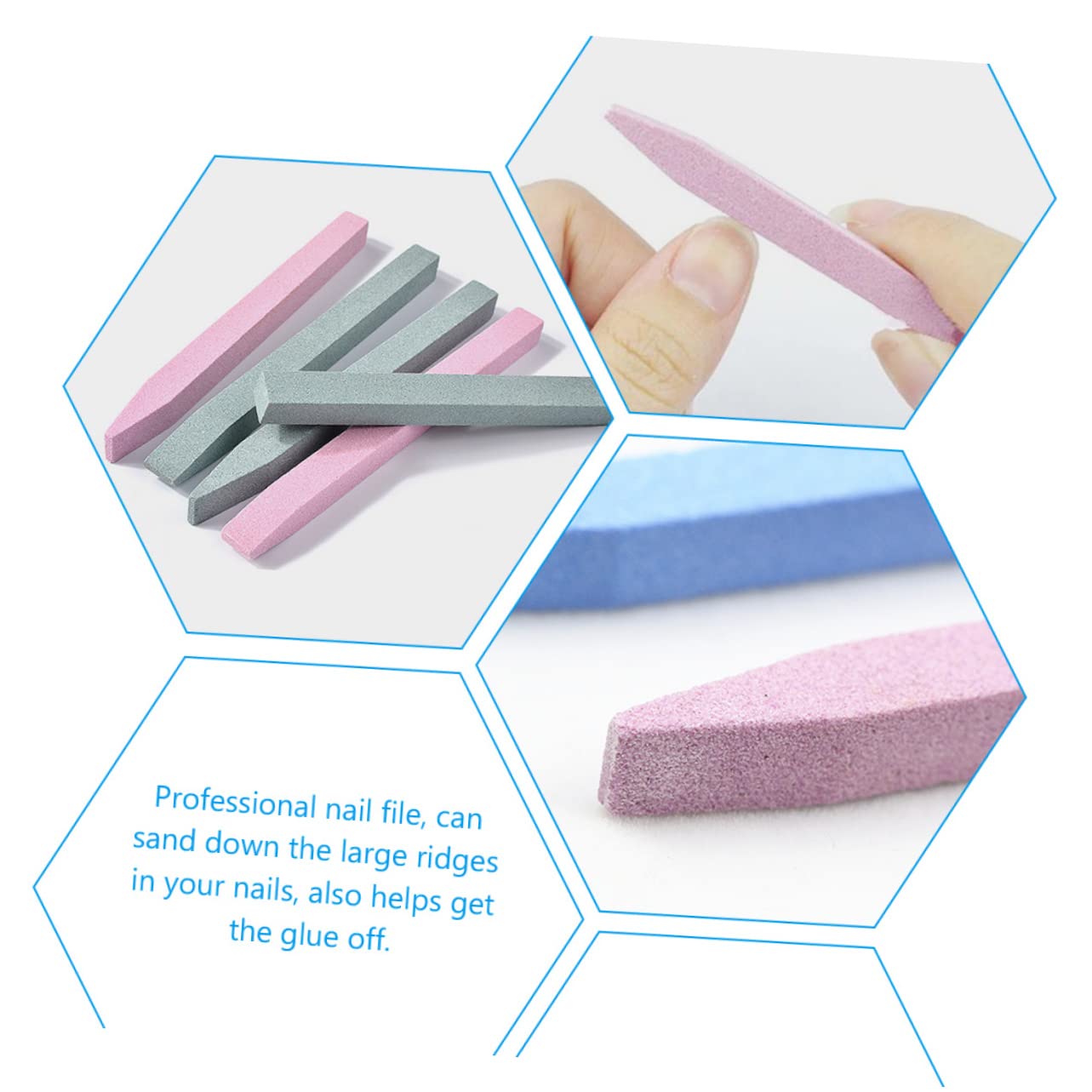 Piedra para Uñas para Manicura y Pedicura, 30 Piezas | Superficie , Resistente al Desgaste, Uso Multiusos, para Uñas Naturales y Postizas