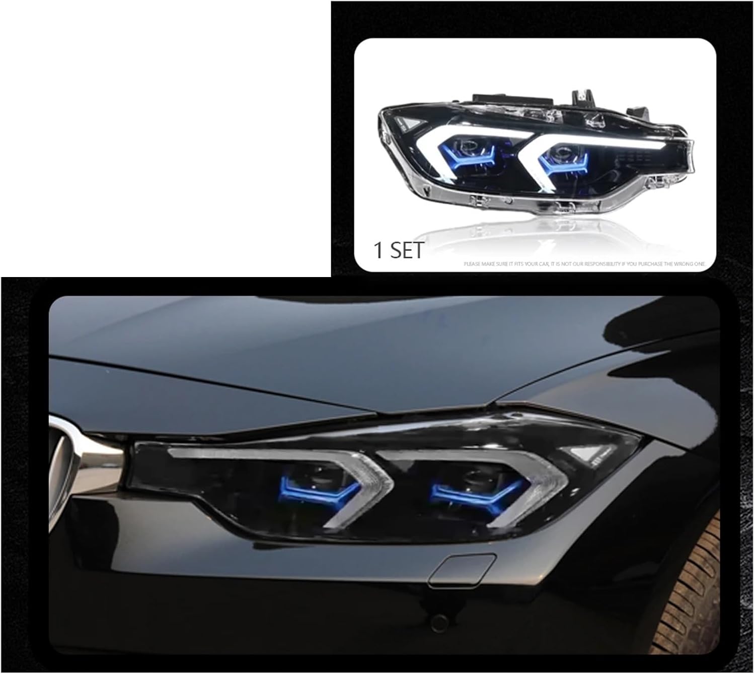 Compatible For BMW 3 Series F30 F35 2013-2015 LED Car Lamps Daytime Running Lights Dynamic Accessories(For Original Xenon)