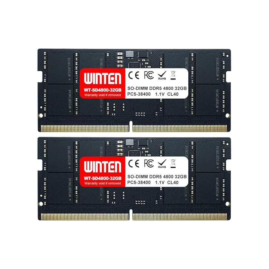 Amazon.co.jp: WINTEN ノートPC用 メモリ DDR5-4800 64GB（32GB