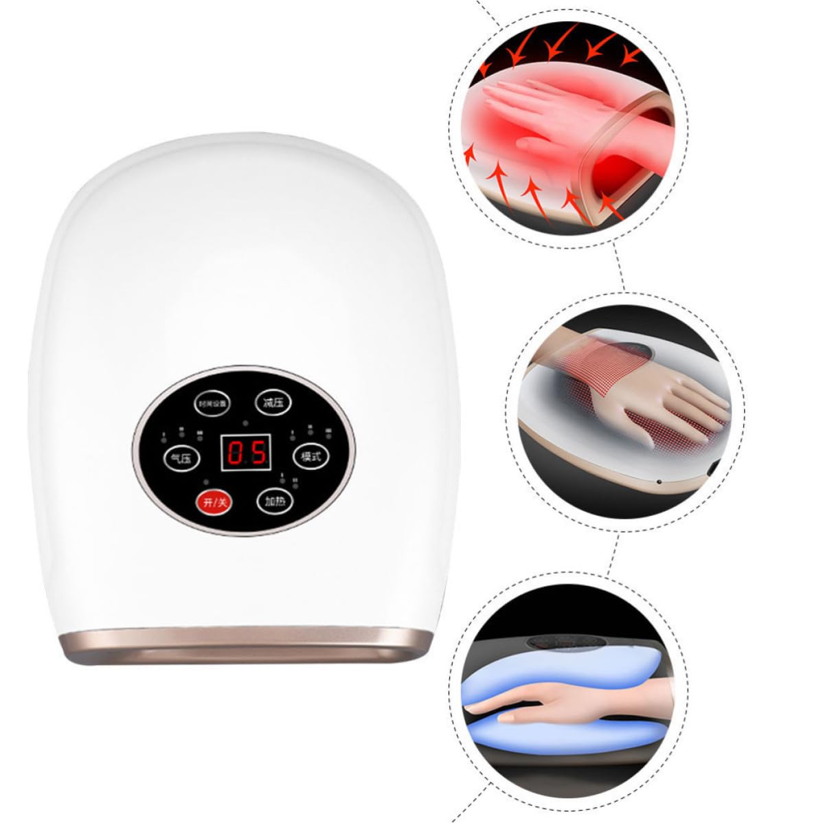 Elektrisches Handmassagegerät für Finger und Handgelenk 6w