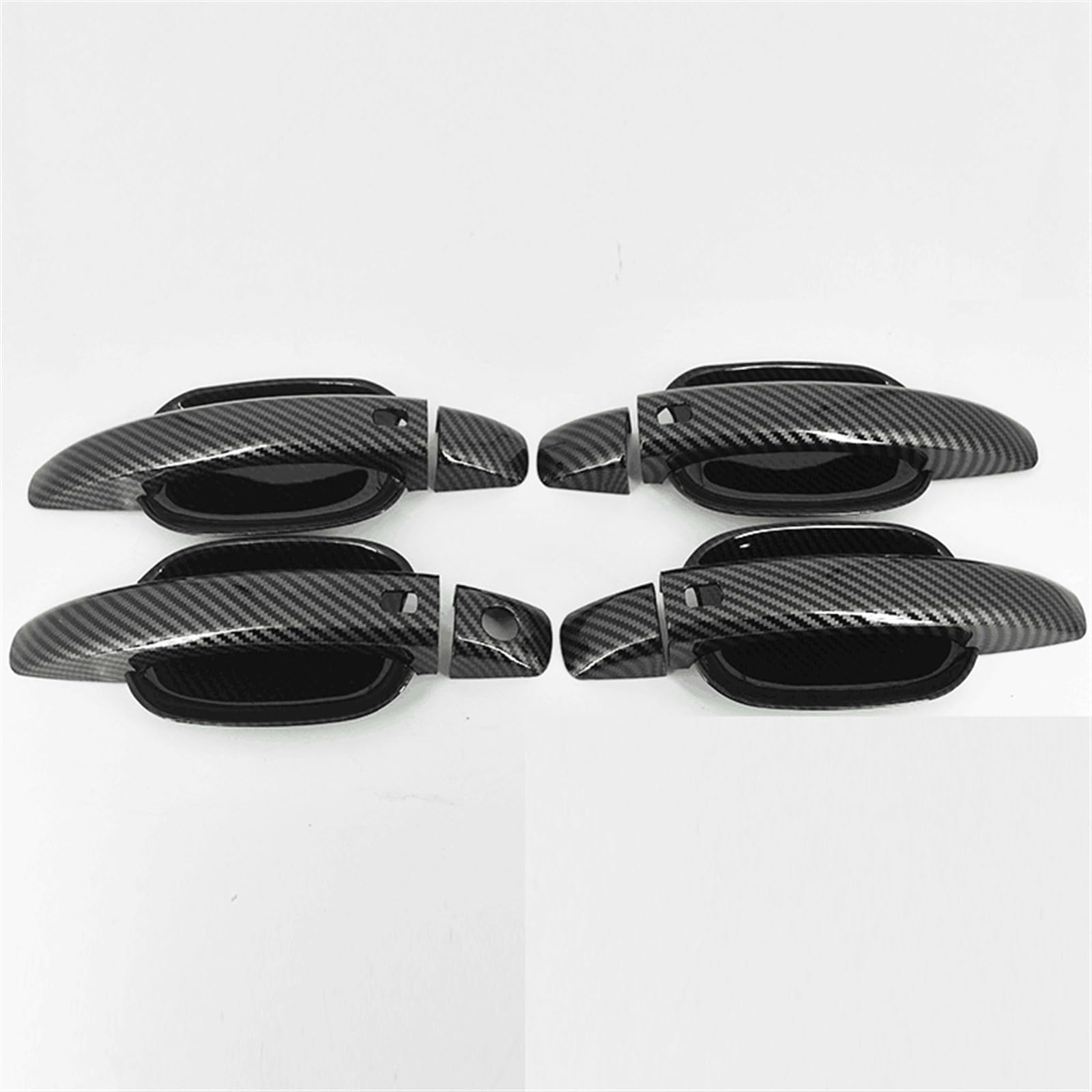 Csspdm Style6 Carbon Fiber Chrome Car Door Handle Cover For A4 B8 2009 2010 2011 2012 2013 2014 2015 2016(Style6)