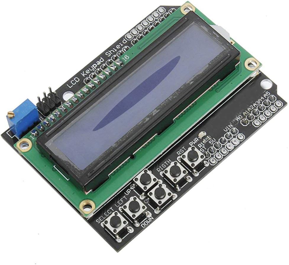 1602 LCD Keypad Shield 1602 LCD Expansion Shield Board Blue Backlight 4.5-5.5V for Arduino Duemilanove Robot