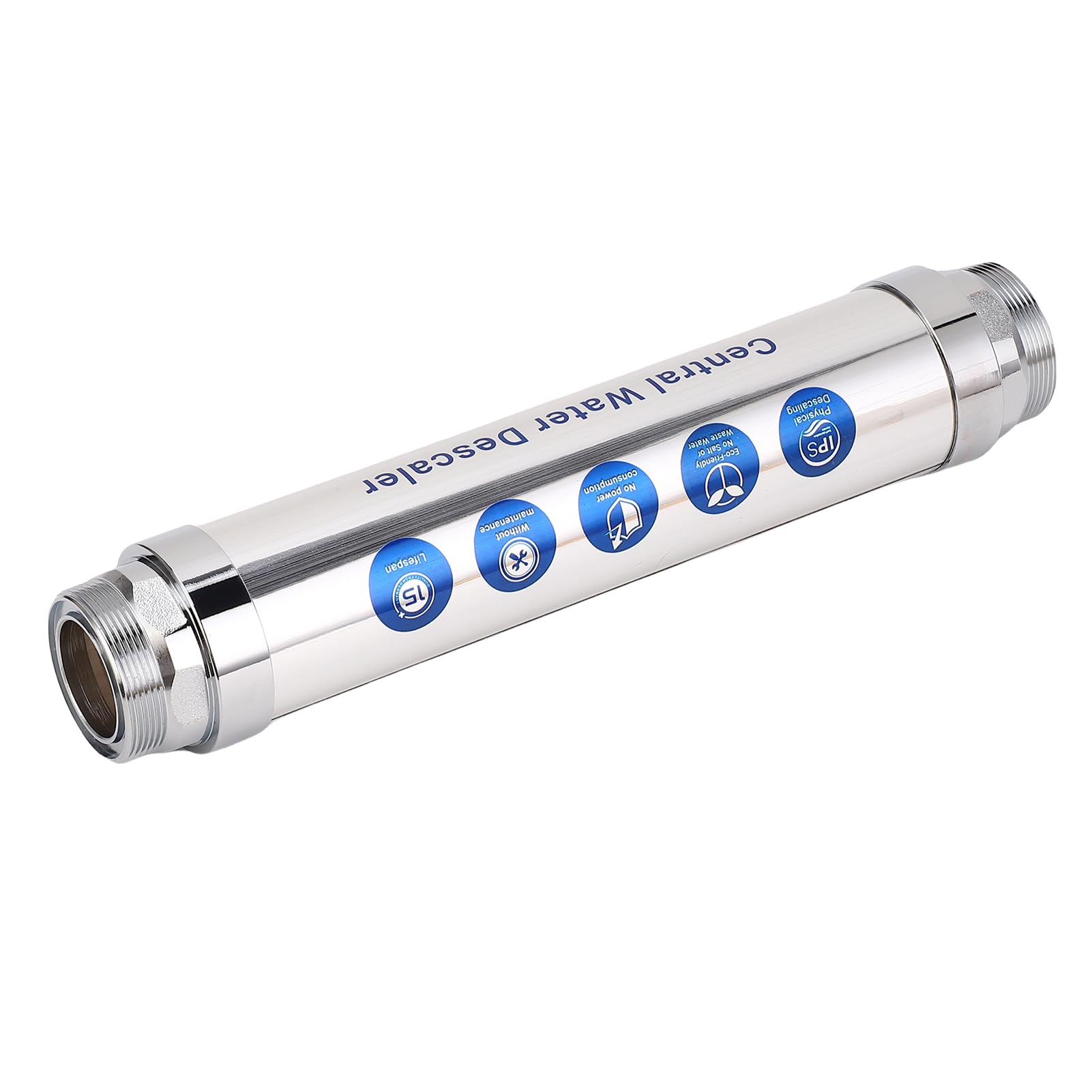 Wakects Descalcificador de Agua de Acero Inoxidable, Imán Descalcificador Magnético sin Sal, Compacto con Imanes de Acero Inoxidable 304 para Ducha, Lavavajillas, Calentador Solar (2)