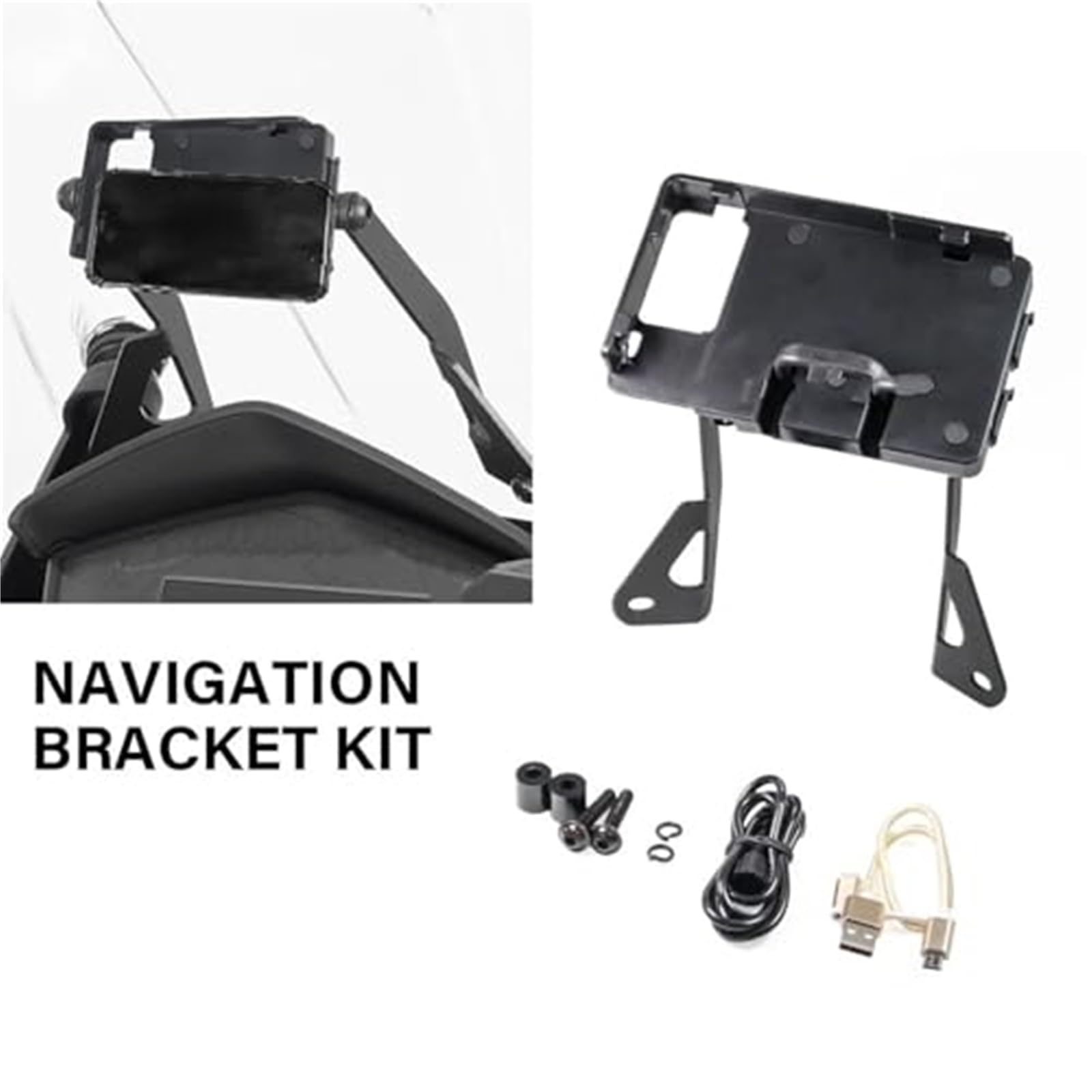 Odłączany uchwyt na telefon, do MOTO, do GUZZI V 85 TT V85TT V85 2019-2023, do Smart, uchwyt na telefon, uchwyt na nawigację GPS, górny wspornik owiewki szyby przedniej motocykla Uchwyt na te