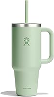 Vista 38 de Hydro Flask - Vaso de viaje con asa, tapa y pajilla, acero inoxidable térmico, 32 onzas, color azul