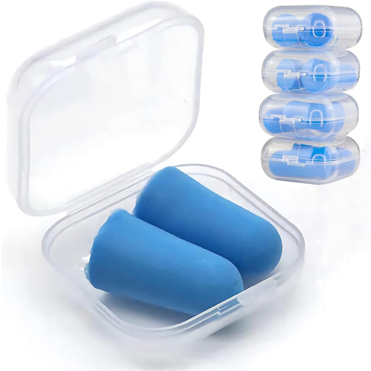 10x Soft Foam Ear Plugs for Sleep, Ergonomic Design Waterproof Ear Plugs, 35 DB SNR Flexib...