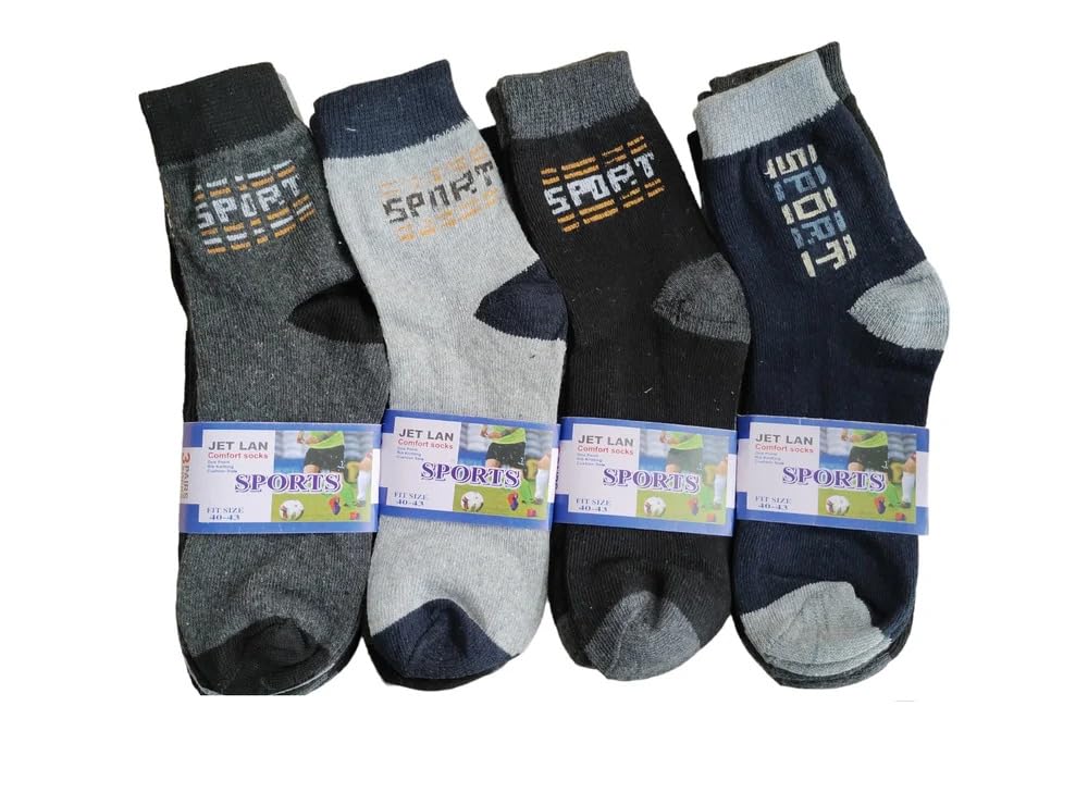 brown leaf Pack Of 6 Mens Ankle Length Sports Socks Towel Thick Woolen Socks-picture-47