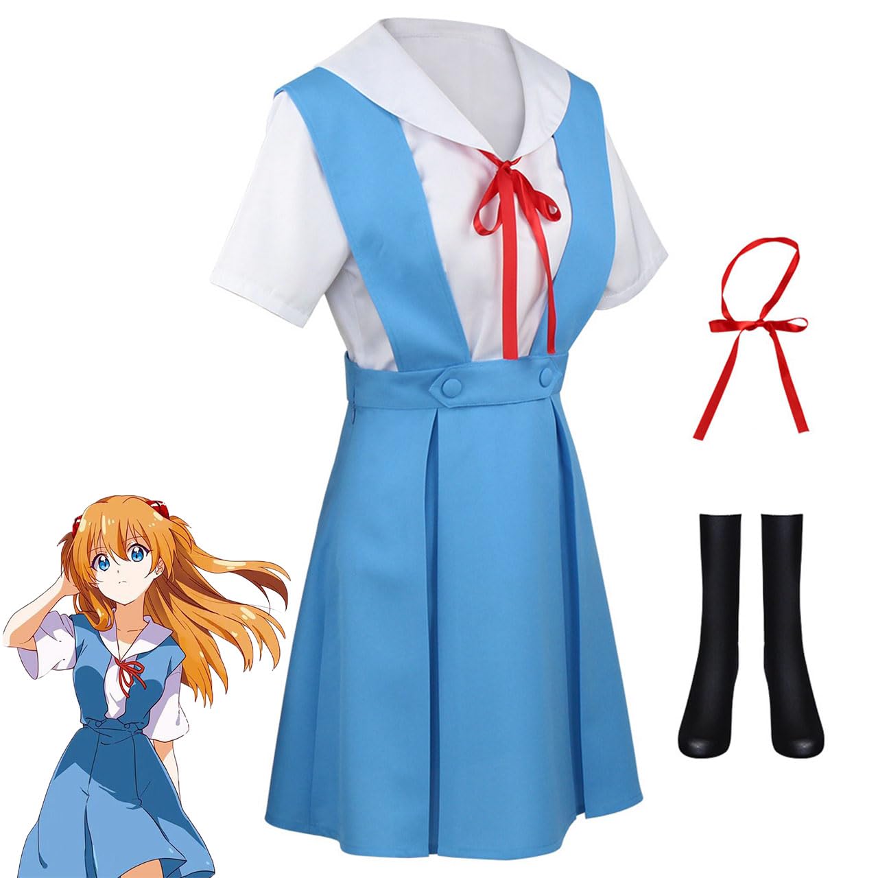 Amazon.co.jp: 新世紀エヴァンゲリオン アスカ コスプレ衣装 ウィッグ