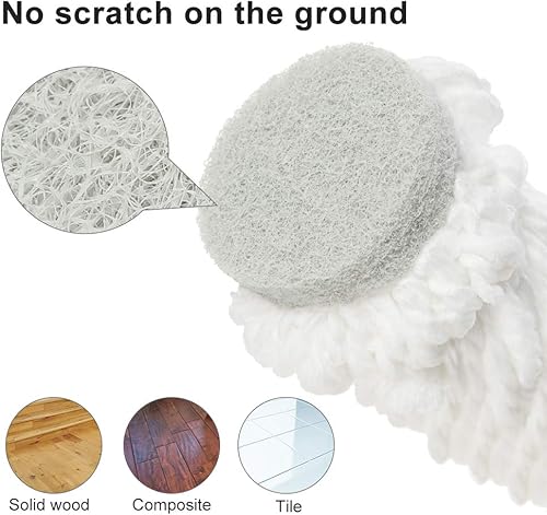 Miniatura 3 de JEHONN Trapeador autoescurrido con 2 cabezales reutilizables, mango largo mejorado de 57.5 pulgadas para limpieza de suelos, azulejos de vinilo de