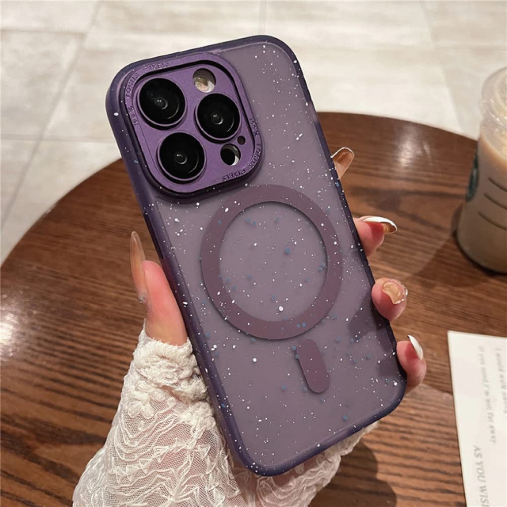 Coque iPhone 12 transparente mate violette idéale pour charge sans fil - 7