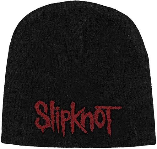 Slipknot Gorro Logo Hombre Negro, Negro -