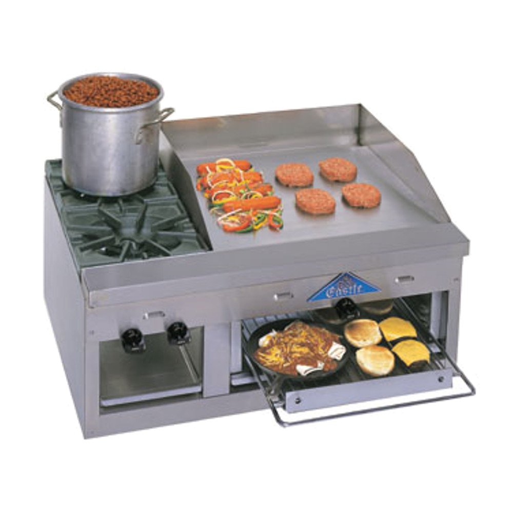 FHP36-24B Gas Countertop Hot Plate & Griddle Combo Unit