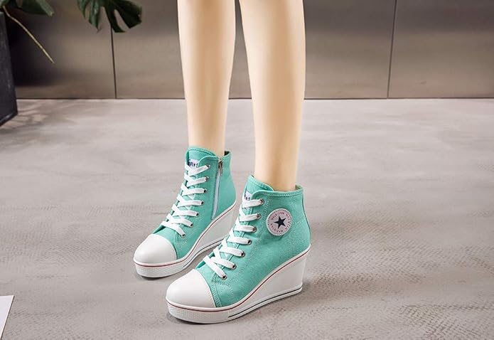 Amazon スタアナ レディース チェーン付きハイヒールスニーカー ヒール8ｃｍ スニーカー