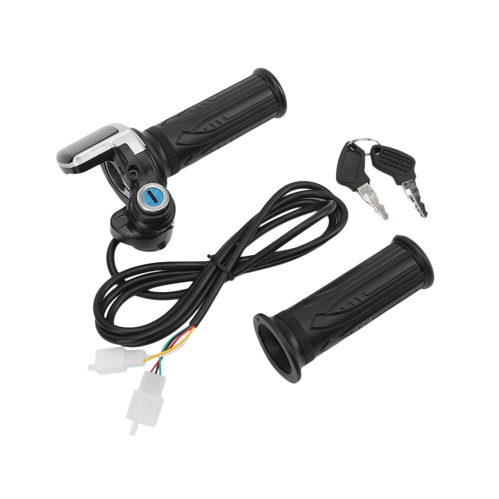 Uchwyty Uchwytu Przepustnicy, Rower Elektryczny Twist Uchwyt Przepustnicy Zestaw Kluczyków Wskaźnik LED do Skutera Motocyklowego 48V