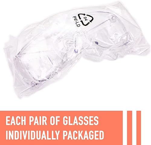 Miniatura 8 de Aqulius OTG - Gafas de seguridad – Lentes de policarbonato a prueba de niebla y antivaho – Gafas de seguridad de bajo perfil sobre gafas y