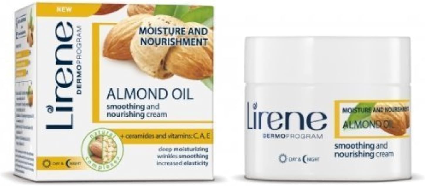 Smoothing and Nourishing Day & Night Cream with Almond Oil, Ceramides, Vitamins C, A, E/Ages 35+
