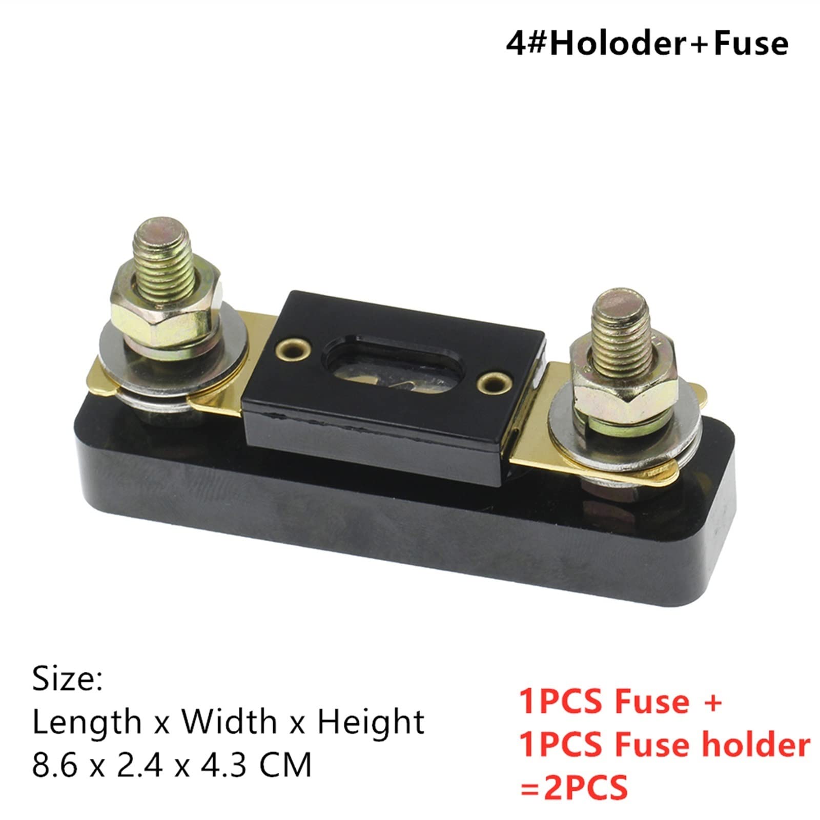 2 PZ Fusibile 60 80 100 120 275 300 400 450A 500 Portafusibile Fusibile Bolt-on Portafusibili for autoveicoli Collegamento fusibile con fusibile RQLVZHGK