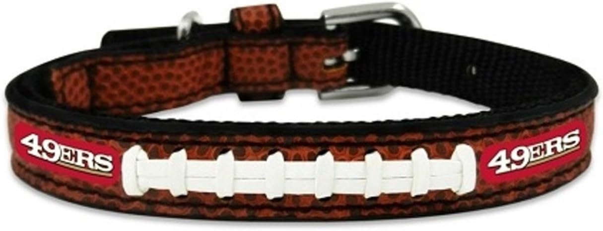 NFL San Francisco 49ers Classic Leather Football Collar, Toy