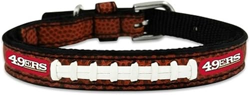NFL San Francisco 49ers - Collar de fútbol americano clásico de cuero, juguete